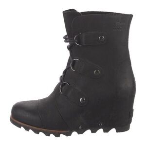 Sorel Women's Black Lace Up Wedge Boots